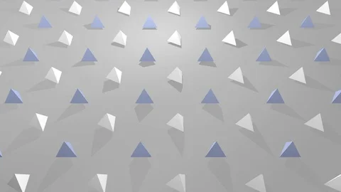 3D Animation Triangles Grey and Light Blue Stock Footage 113409301