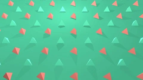 3D Animation Triangles Mint and Pink 스톡 동영상 113394148