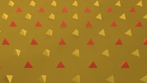 3D Animation Triangles Red and Yellow Stock Footage 113331558