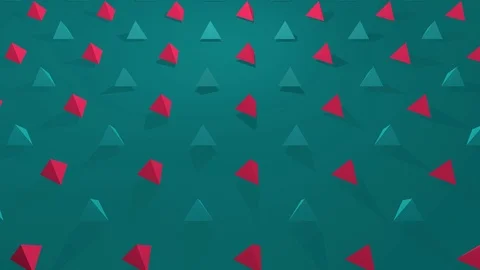3D Animation Triangles Türkis and Purple/Red 스톡 동영상 113394152