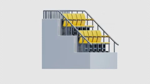 3D Animation of Tribune Stadium Stock Footage 306061784