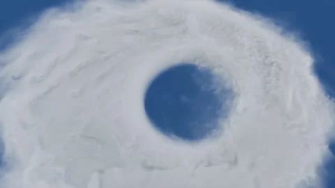 3d Animation of a tropical cyclone rapidly rotating Stock Footage 333171336
