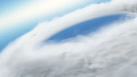 3d Animation of a tropical cyclone rapidly rotating Stock Footage 333290451
