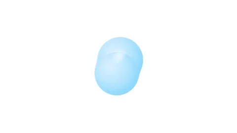 3D Animation of two blue spheres, diatomic molecule, rotating on a clean white Vídeo Stock 332781357