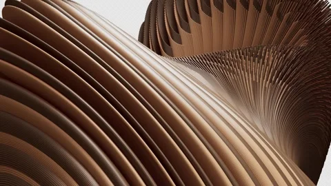 A 3D animation of two-colored lines forming an ornament that fills the screen. Stock Footage 315525204