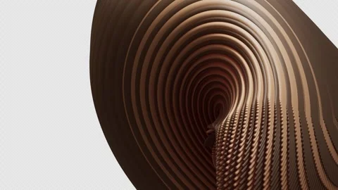 A 3D animation of two-colored lines forming an ornament that fills the screen. Stock Footage 315970860