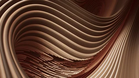 A 3D animation of two-colored lines forming an ornament that fills the screen. Stock Footage 317501723