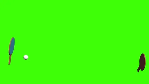 3d animation with two rackets for table tennis. Against blue and red Stock Footage 302655755