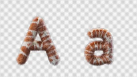 3D animation of a uppercase and lowercase Giraffe woolen letter A 스톡 동영상 268703580