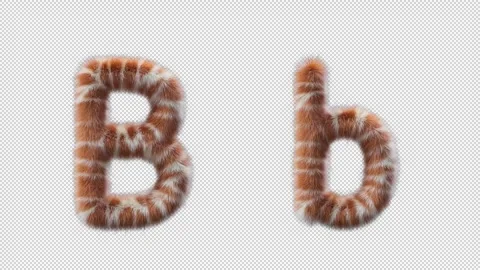 3D animation of a uppercase and lowercase Giraffe woolen letter B Stock Footage 268703931
