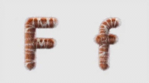 3D animation of a uppercase and lowercase Giraffe woolen letter F 스톡 동영상 268705122