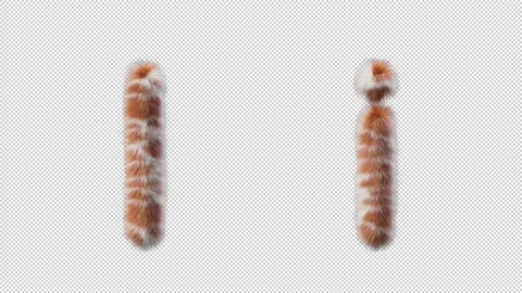 3D animation of a uppercase and lowercase Giraffe woolen letter I 스톡 동영상 268706070