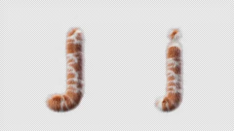 3D animation of a uppercase and lowercase Giraffe woolen letter J Stock Footage 268706338