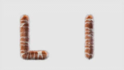3D animation of a uppercase and lowercase Giraffe woolen letter L Stock Footage 268706916