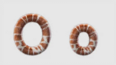 3D animation of a uppercase and lowercase Giraffe woolen letter O 스톡 동영상 268708339