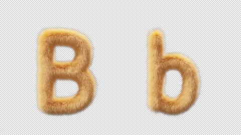 3D animation of a uppercase and lowercase Chick woolen letter B Video stock 270079697