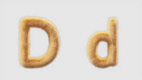 3D animation of a uppercase and lowercase Chick woolen letter D 스톡 동영상 270079747