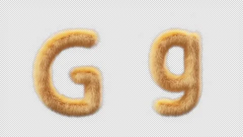 3D animation of a uppercase and lowercase Chick woolen letter G Stock Footage 270079838