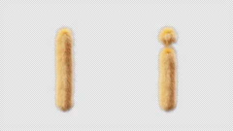 3D animation of a uppercase and lowercase Chick woolen letter I 스톡 동영상 270079874