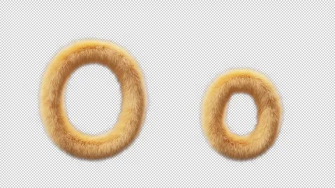 3D animation of a uppercase and lowercase Chick woolen letter O 스톡 동영상 270080145