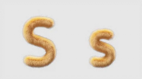 3D animation of a uppercase and lowercase Chick woolen letter S 스톡 동영상 270080349