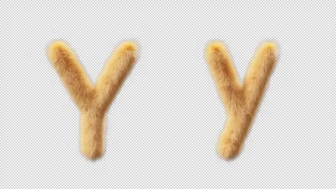 3D animation of a uppercase and lowercase Chick woolen letter Y 스톡 동영상 270080512
