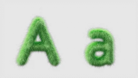3D animation of a uppercase and lowercase grassy letter A 스톡 동영상 270532923