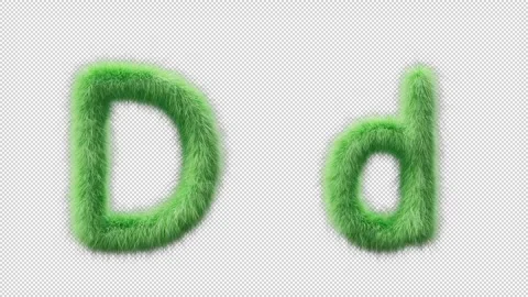 3D animation of a uppercase and lowercase grassy letter D 스톡 동영상 270533865