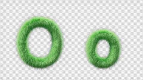 3D animation of a uppercase and lowercase grassy letter O Stock Footage 270536658