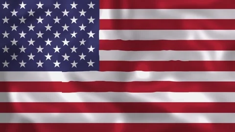 3D animation of the USA flag , close-up. Stock Footage 287099434