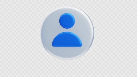 3D Animation of User Profile Icon Stock Footage 314971232