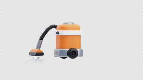 3D Animation of Vacuum Cleaner Stock Footage 296464332
