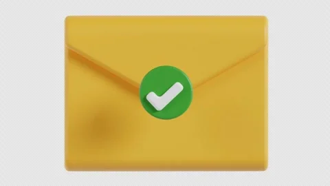 3D Animation of Verification Email Button Stock Footage 293488793