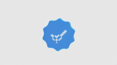 3D Animation of Verified Badge Stock Footage 311097887