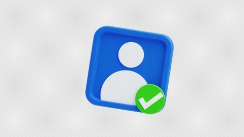 3D Animation of Verified User Profile Stock Footage 337025209