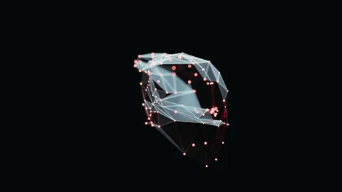 3d animation of a vibrant, low-poly liver turn-table over dark background Video stock 316201161