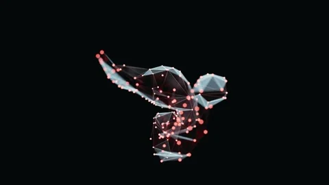 3d animation of a vibrant, low-poly pancreas turn-table over dark background Video stock 316201191
