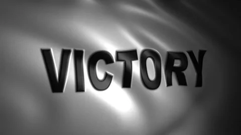 3D Animation of Victory Flag Waving Stock Footage 243976894