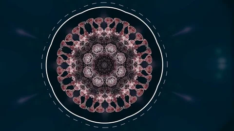 3d animation video of a bacteria in motion inside a glittering circle on a Stock Footage 124791761