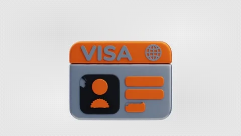 3D Animation of Visa Stock Footage 293562835