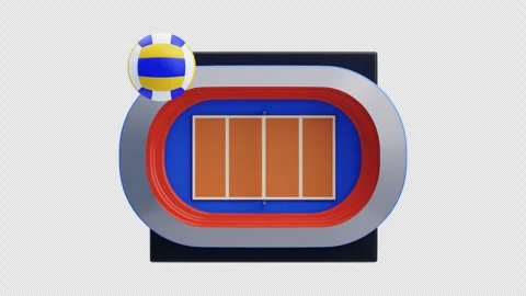 3D Animation of Volleyball Stadium Stock Footage 300630247