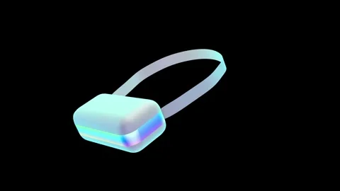 3D Animation of VR glasses on a black background. Stock Footage 254355013