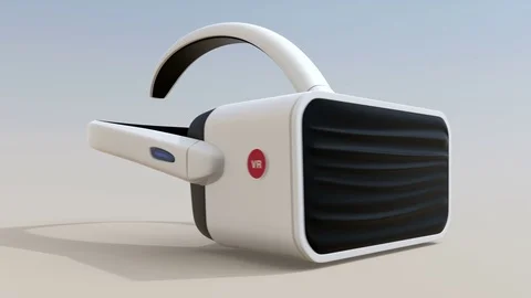 3D animation of  VR headset Video stock 75739446