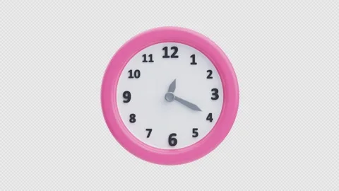 3D Animation of Wall Clock Stock Footage 296463803