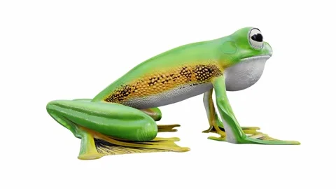3d animation of Wallace's Flying Frog Stock Footage 241261492