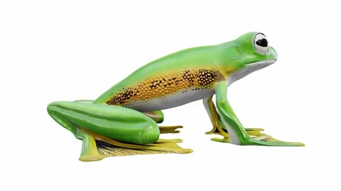 3d animation of Wallace's Flying Frog Stock Footage 241261522
