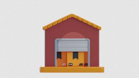 3D Animation of Warehouse Stock Footage 293213027