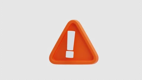3D Animation of Warning Sign Stock Footage 311098127