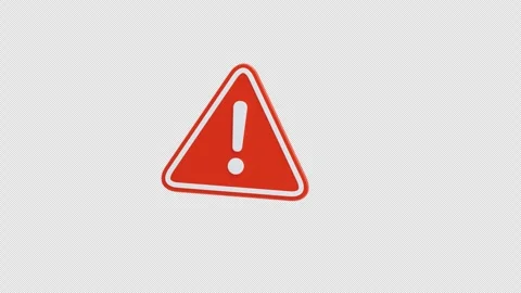 3D Animation of Warning Sign Stock Footage 340944765