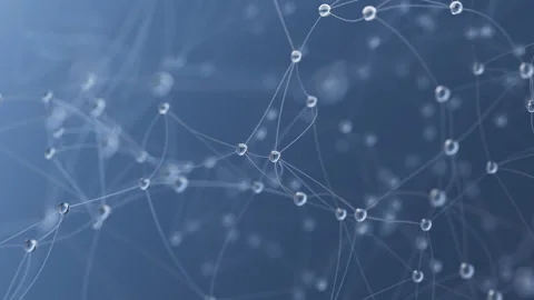 3D animation water drops moving in space Stock Footage 263138721